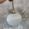 60's Frosted Bubble Blown Murano Pendant Lamp