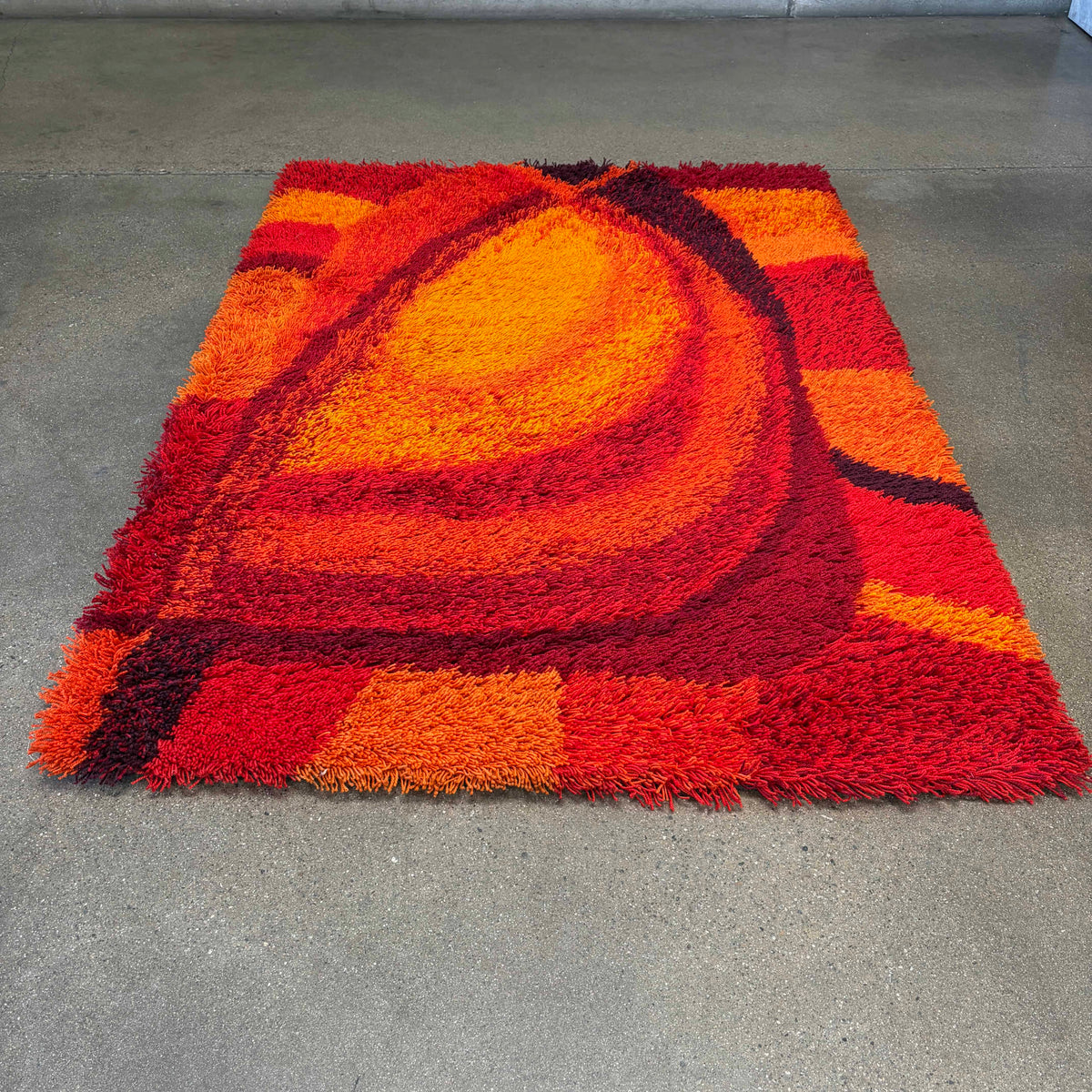 Vintage Danish Rya Rug 1960's