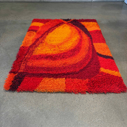 Vintage Danish Rya Rug 1960's