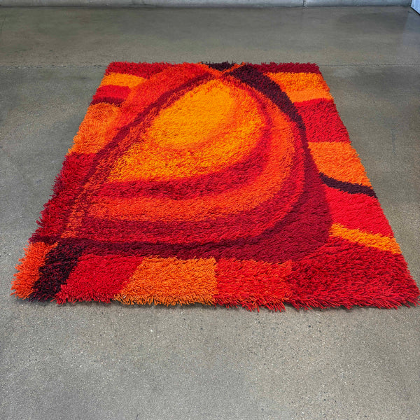 Vintage Danish Rya Rug 1960's