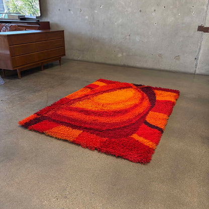 Vintage Danish Rya Rug 1960's