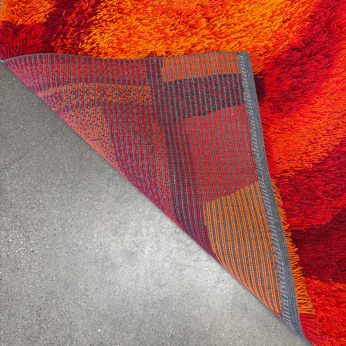 Vintage Danish Rya Rug 1960's
