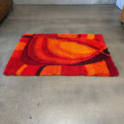 Vintage Danish Rya Rug 1960's