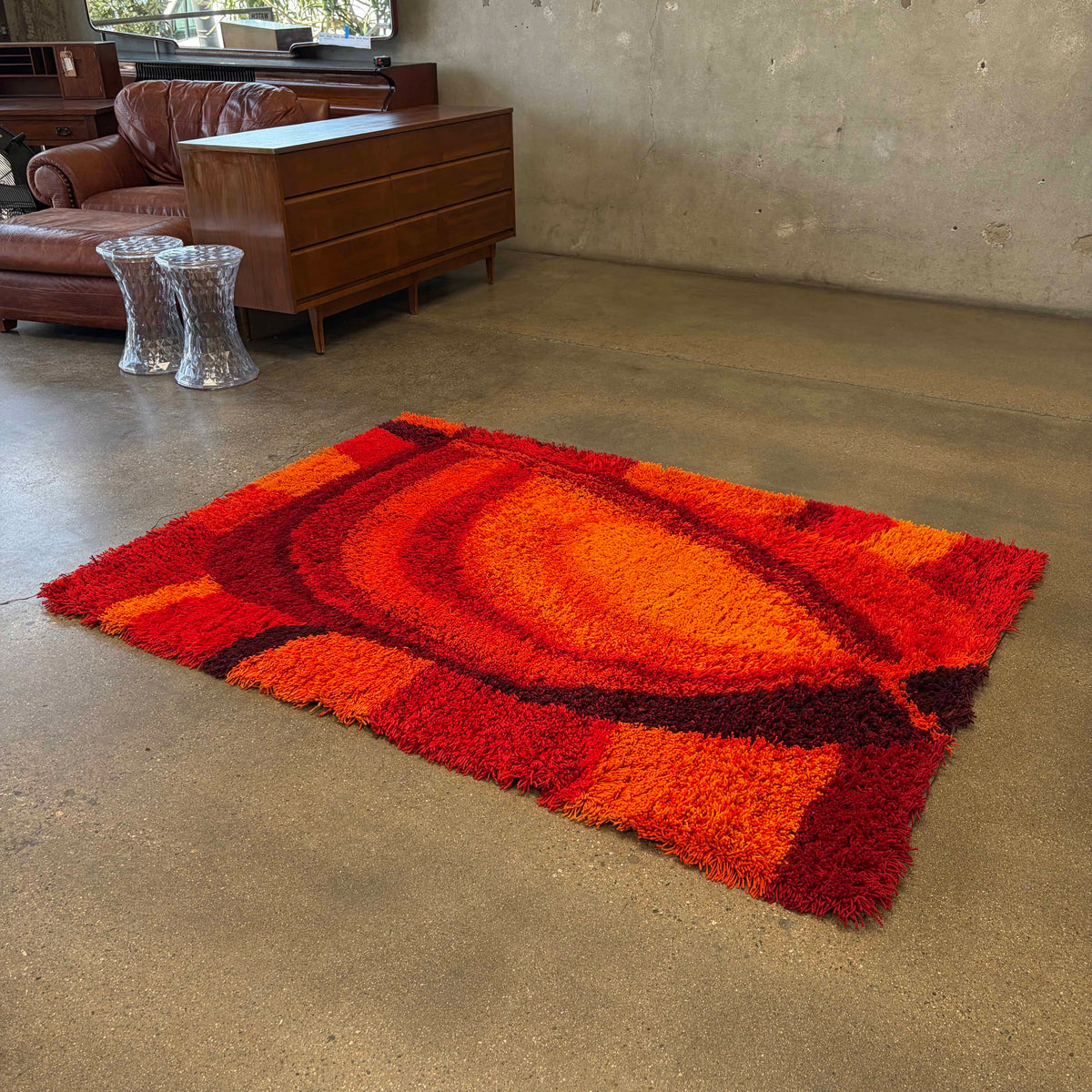 Vintage Danish Rya Rug 1960's