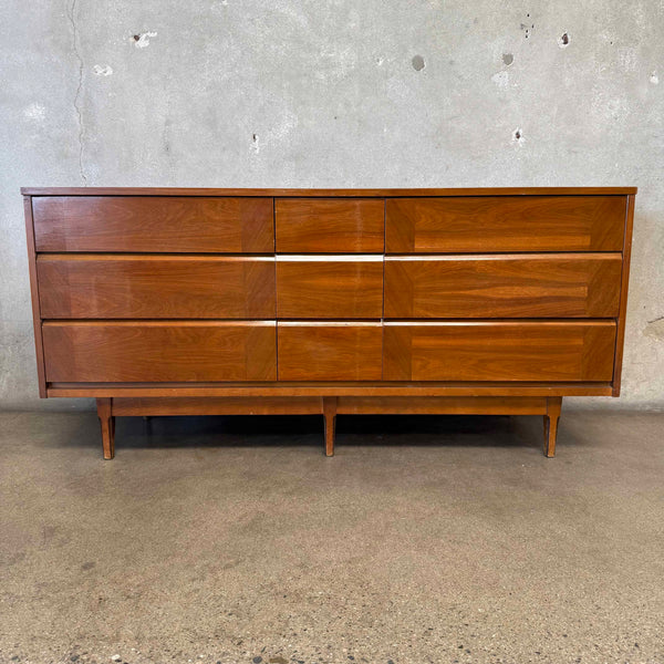 Mid Century Modern 9 Drawer Low Dresser - HOLD