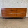 Mid Century Modern 9 Drawer Low Dresser