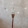 Mid Century Original Painted Toleware Wood & Metal Floor Lamp