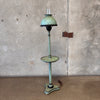 Mid Century Original Painted Toleware Wood & Metal Floor Lamp