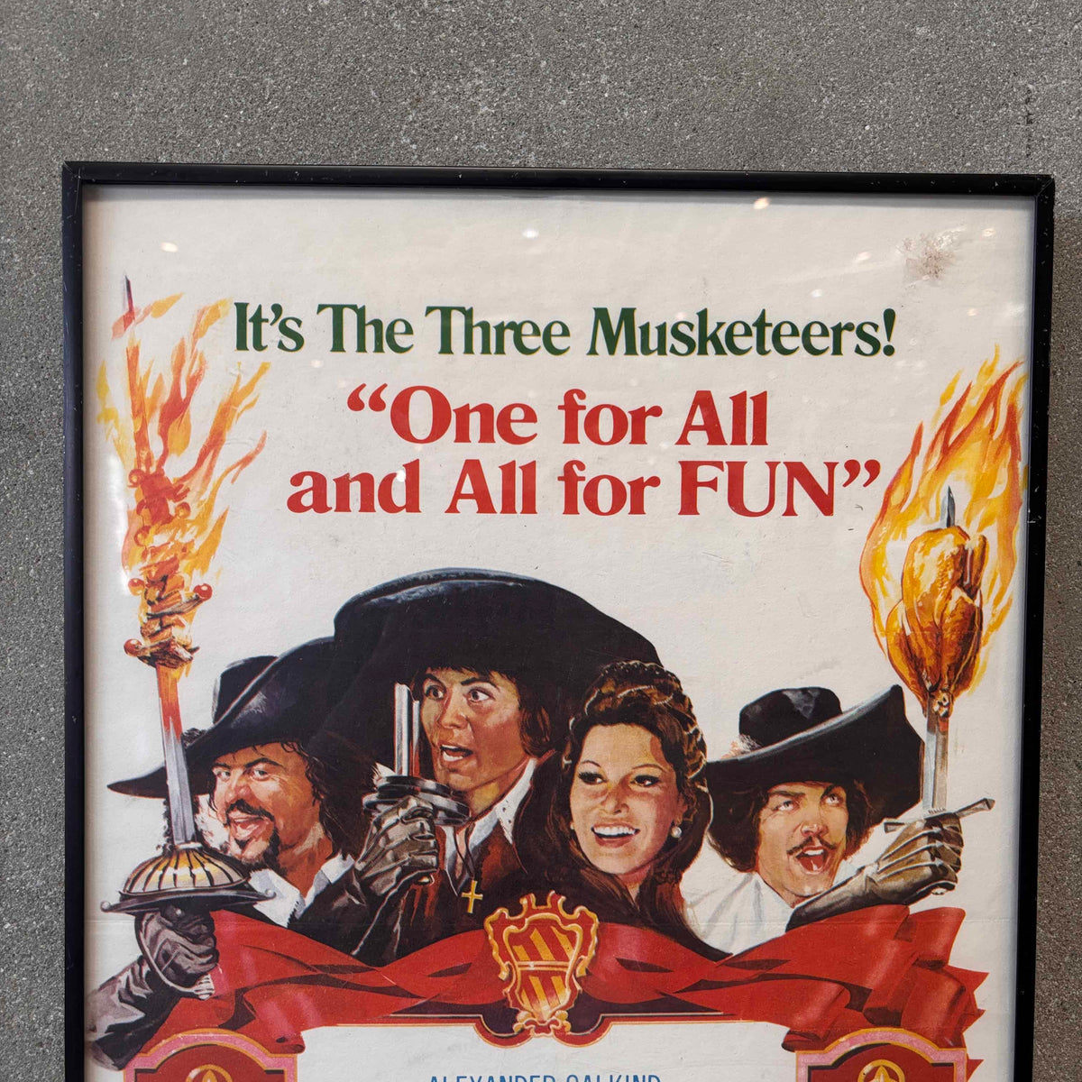 Vintage Framed The Three Musketeers Movie Poster