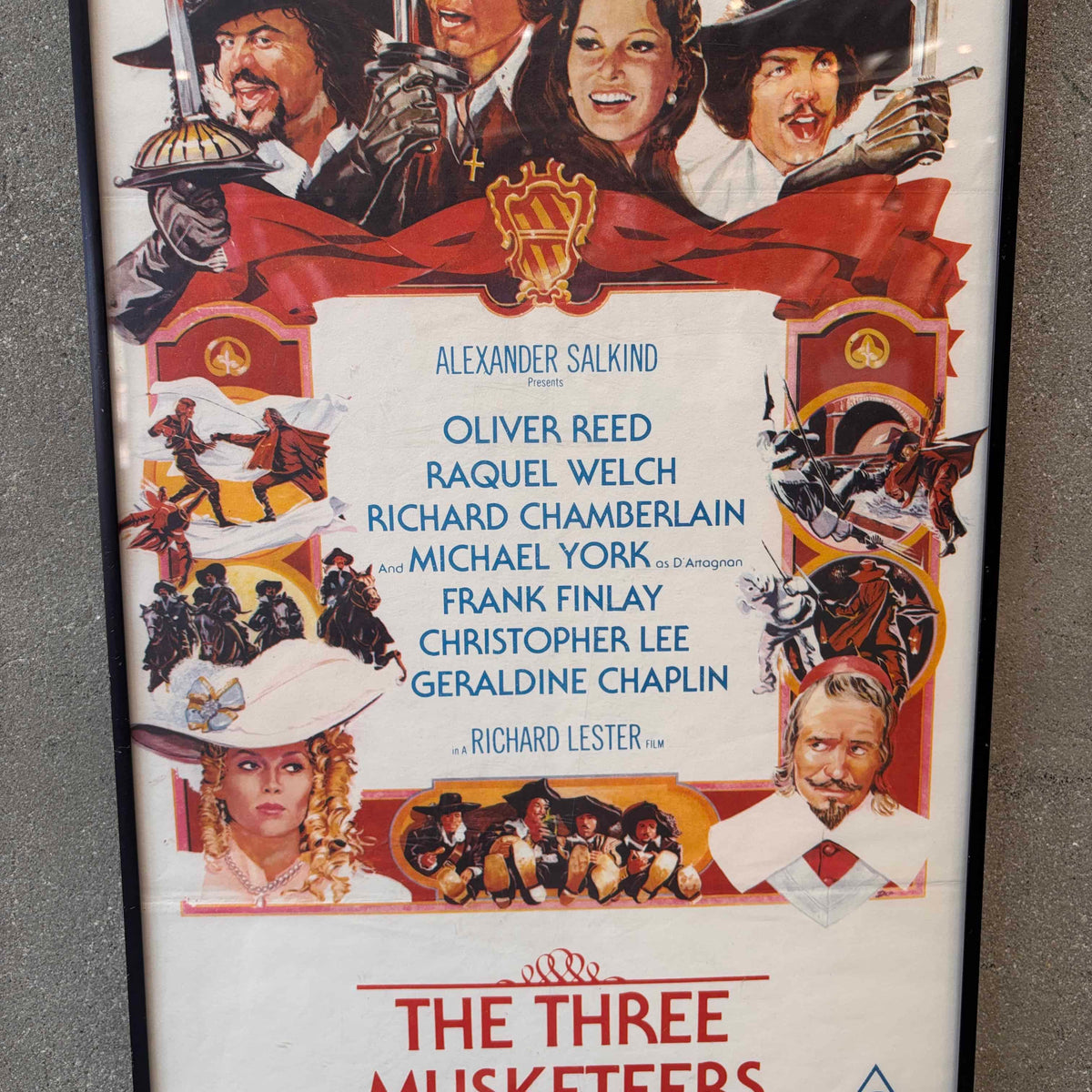 Vintage Framed The Three Musketeers Movie Poster