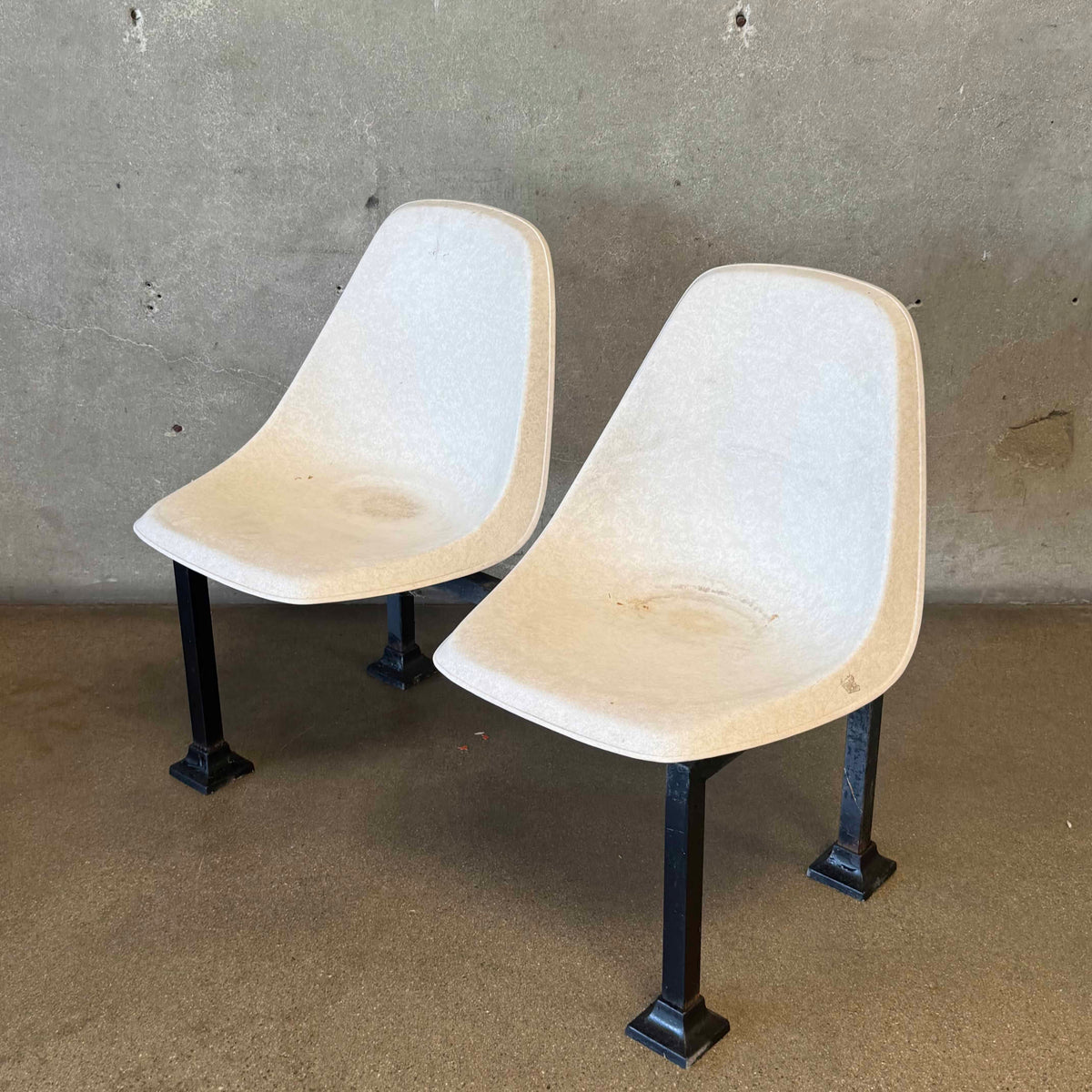Twin 1958 Fiberglass Chairs From Demolished Palos Verdes Bowling Alley