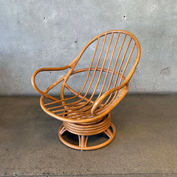 1970s Papasan Rattan Chair #1