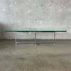Mid Century Chrome & Glass Coffee Table - All Original