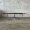 Mid Century Chrome & Glass Coffee Table - All Original