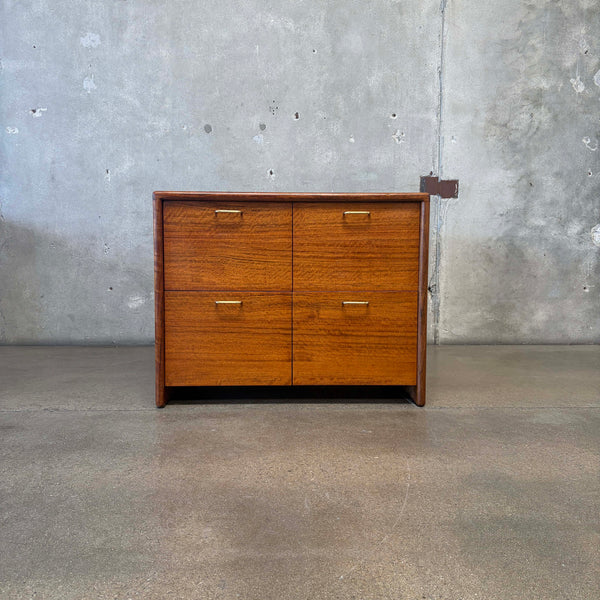 Mid Century Modern Shedua Wood Cabinet by Gerald McCabe 1970s