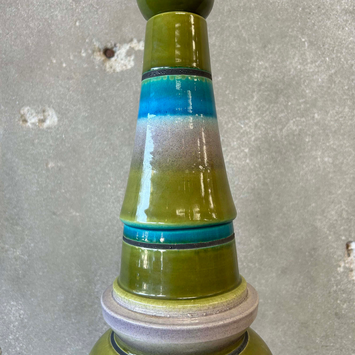 Mid Century Bitossi for Raymore Ceramic Vessel w/ Removable Round Top