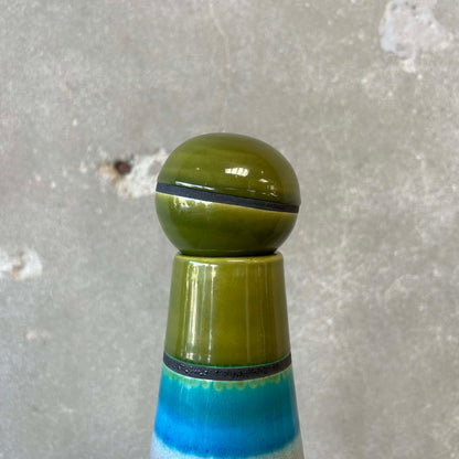 Mid Century Bitossi for Raymore Ceramic Vessel w/ Removable Round Top