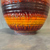 Vintage Orange-Red Fat Ceramic Vase