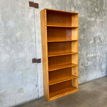 Vintage Solid Wood/Plywood Back 6 Shelf Bookcase