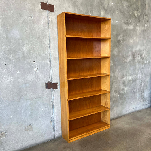 Vintage Solid Wood/Plywood Back 6 Shelf Bookcase