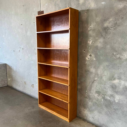 Vintage Solid Wood/Plywood Back 6 Shelf Bookcase