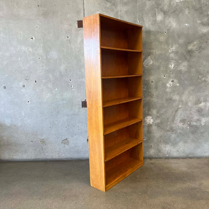 Vintage Solid Wood/Plywood Back 6 Shelf Bookcase