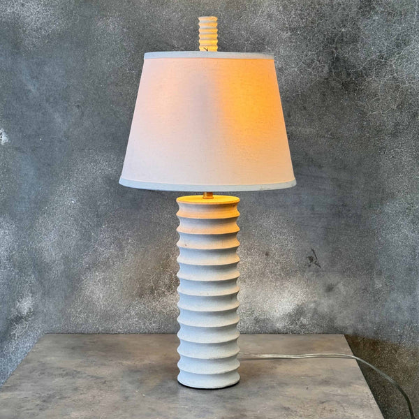 Cement Lamp w/ Matching Finial