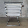 Vintage MK Knoll Lounge Chair - White Leather & Chrome