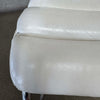 Vintage MK Knoll Lounge Chair - White Leather & Chrome