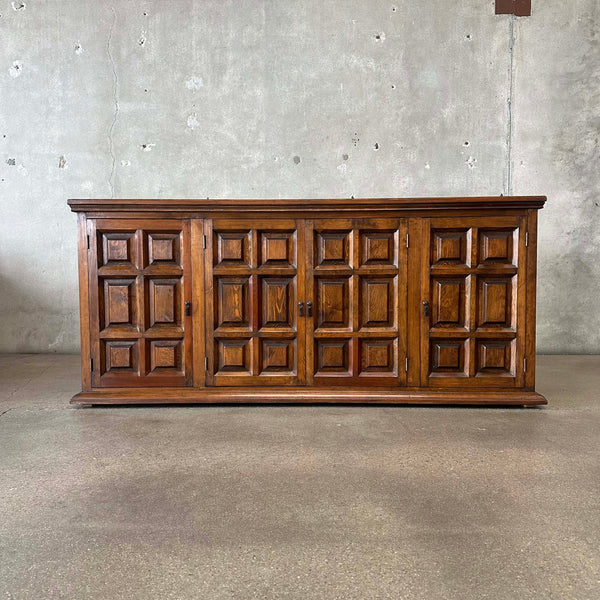 Vintage 1970s Brutalist Credenza Made in Mexico
