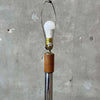 Vintage Oak Floor Lamp With Table Top