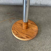 Vintage Oak Floor Lamp With Table Top