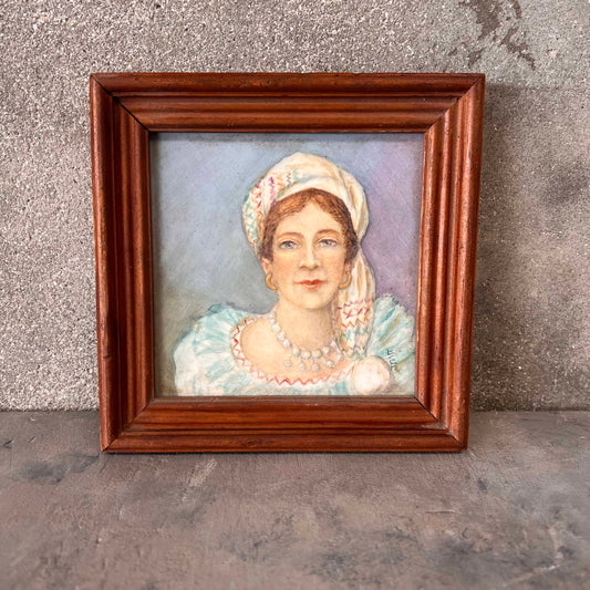 Gladding Mc Bean Hand Painted Tile Portrait
