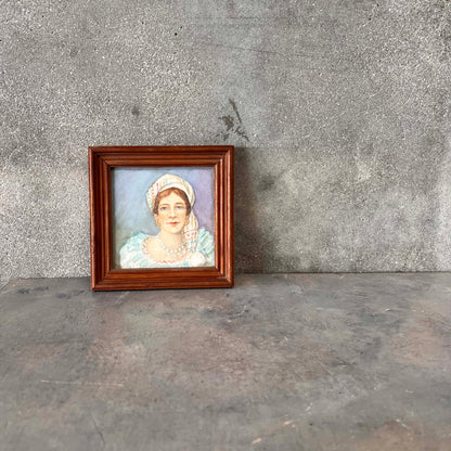 Gladding Mc Bean Hand Painted Tile Portrait