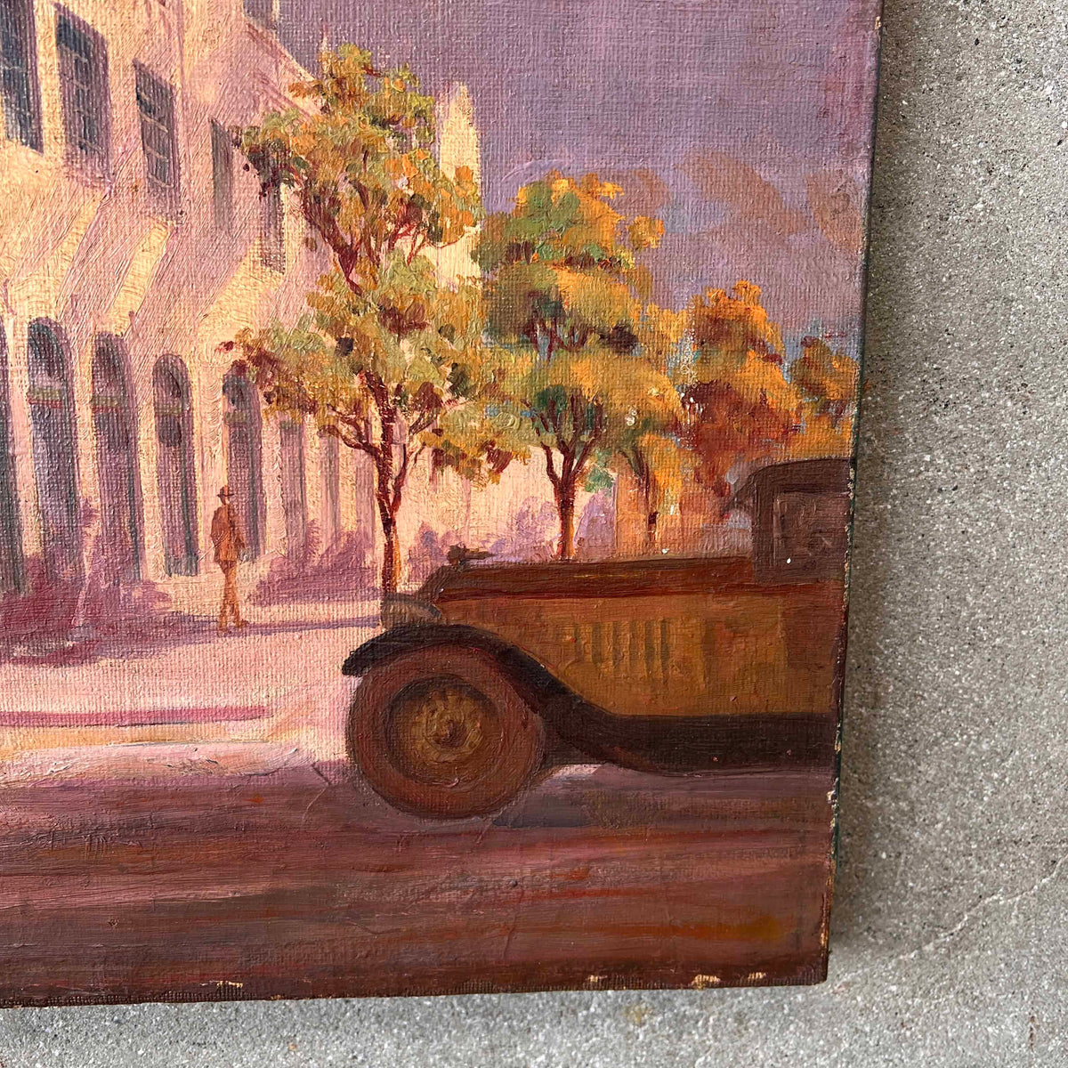 1920s Art Deco Oil Painting