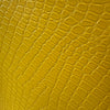 Vintage Mid Century Modern Yellow Swivel Chair With Snake Texture