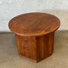 Vintage Lane Mid Century Modern End Table,  Octogon Base With Round Top