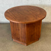 Vintage Lane Mid Century Modern End Table,  Octogon Base With Round Top