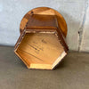 Vintage Lane Mid Century Modern End Table,  Octogon Base With Round Top