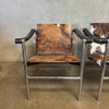 Pair of Le Corbusier LCI Cowhide & Chrome Lounge Chair