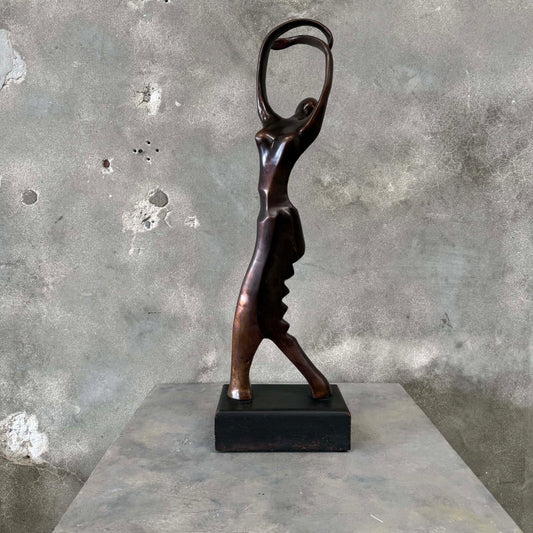 Bronze Sculpture of Stylized Abstract Dancer