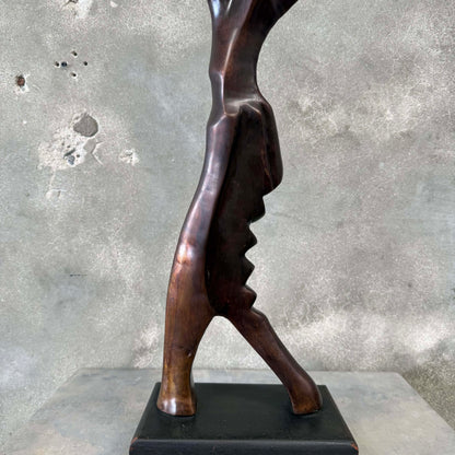 Bronze Sculpture of Stylized Abstract Dancer