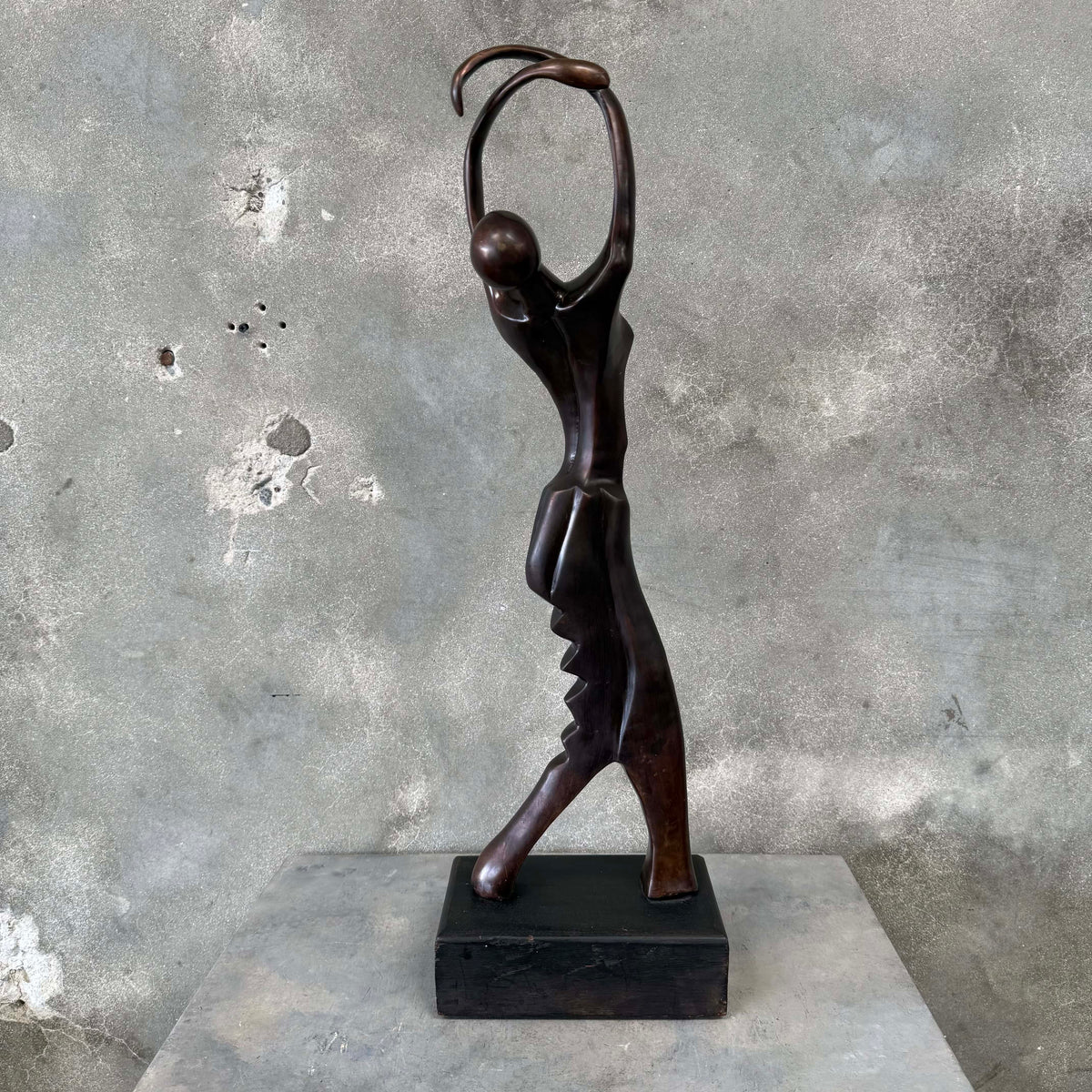 Bronze Sculpture of Stylized Abstract Dancer