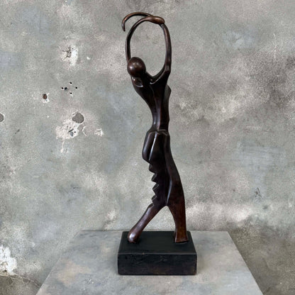 Bronze Sculpture of Stylized Abstract Dancer