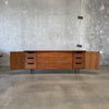 Mid Century Modern 12 Drawer Dresser in Danish Walnut