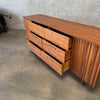 Mid Century Modern 12 Drawer Dresser in Danish Walnut