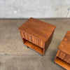 Mid Century Modern Night Stands in Danish Walnut