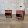 Mid Century Modern Night Stands in Danish Walnut