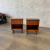 Mid Century Modern Night Stands in Danish Walnut