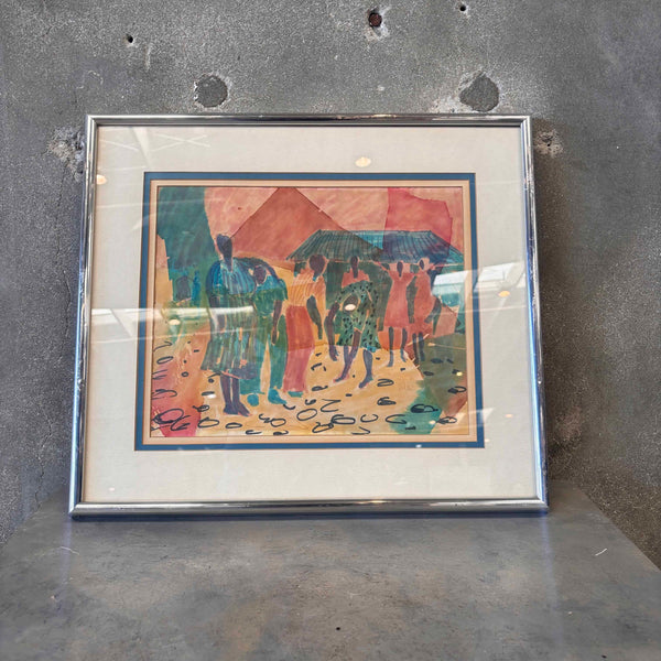 Vintage Hobbs Watercolor Artwork
